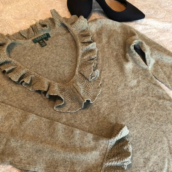 Lauren Ralph Lauren Silk/Cashmere Sweater, Large - Picture 3 of 8